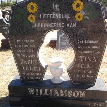 WILLIAMSON J.J.C. 1928-1996 &amp; C.J. 1930-2008