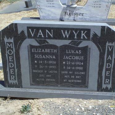 WYK Lukas Jacobus, van 1904-1988 &amp; Elizabeth Susanna 1904-1990