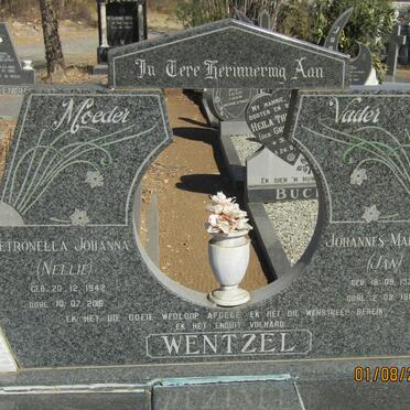 WENTZEL Johannes Marthinus 1939-1988 &amp; Petronella Johanna 1942-2016