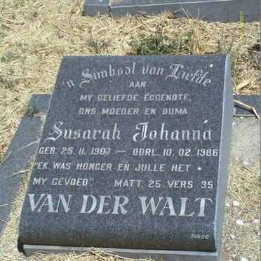 WALT Susarah Johanna, van der 1907-1986