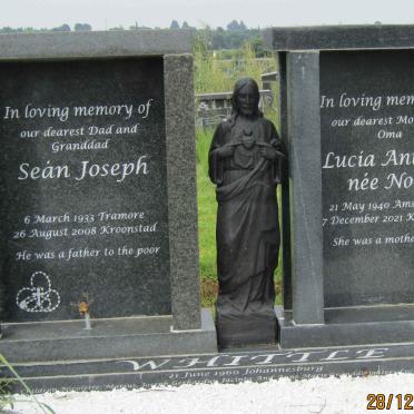 WHITTLE Sean Joseph 1933-2008 &amp; Lucia Antonia NOOIJ 1940-2021