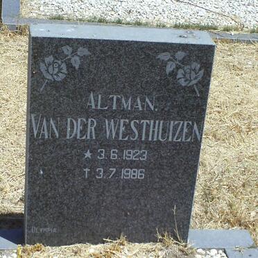 WESTHUIZEN Altman, van der 1923-1986