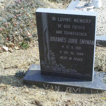 ZYL Johannes Jurie Snyman, van 1921-1984