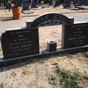ZYL Gideon Jacobus, van 1913-1995 &amp; Ellen Johanna PRETORIUS 1921-1977