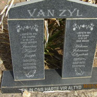 ZYL Jacobus Karel Joseph, van 1937-2011 &amp; Helena Johanna Elizabeth 1941-2005