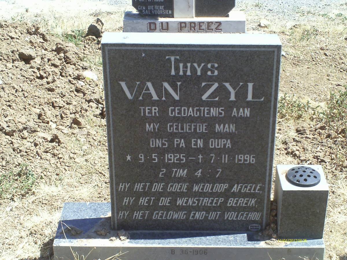 ZYL Thys, van 1925-1996