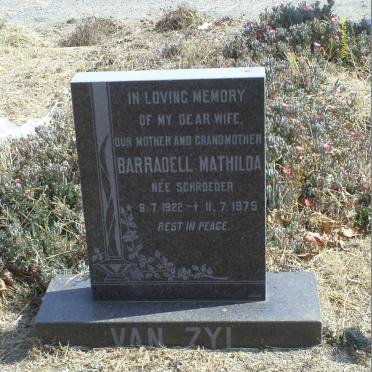 ZYL Barradell Mathilda, van nee SCHROEDER 1922-1975