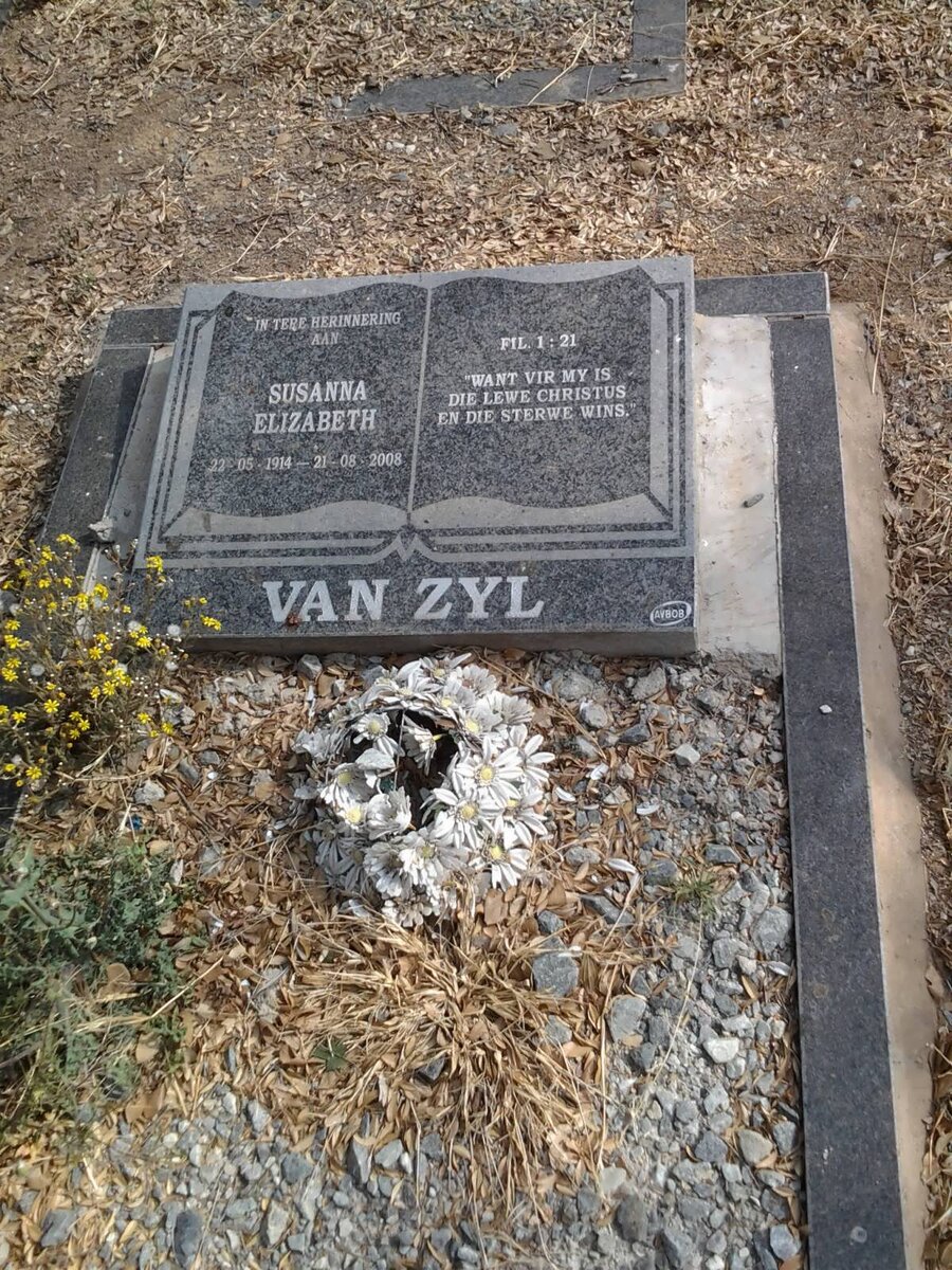 ZYL Susanna Elizabeth, van 1914-2008