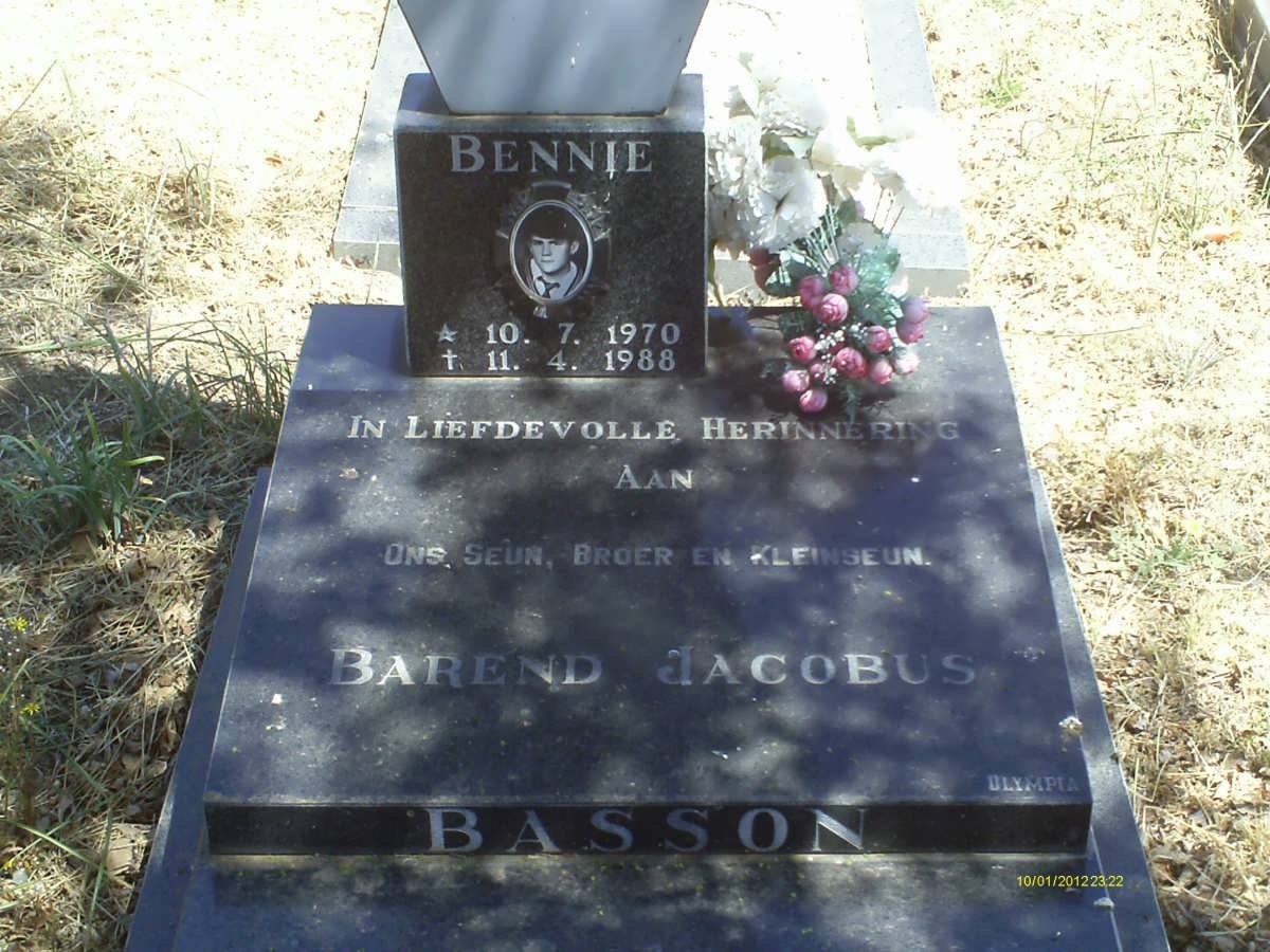 BASSON Barend Jacobus 1970-1988