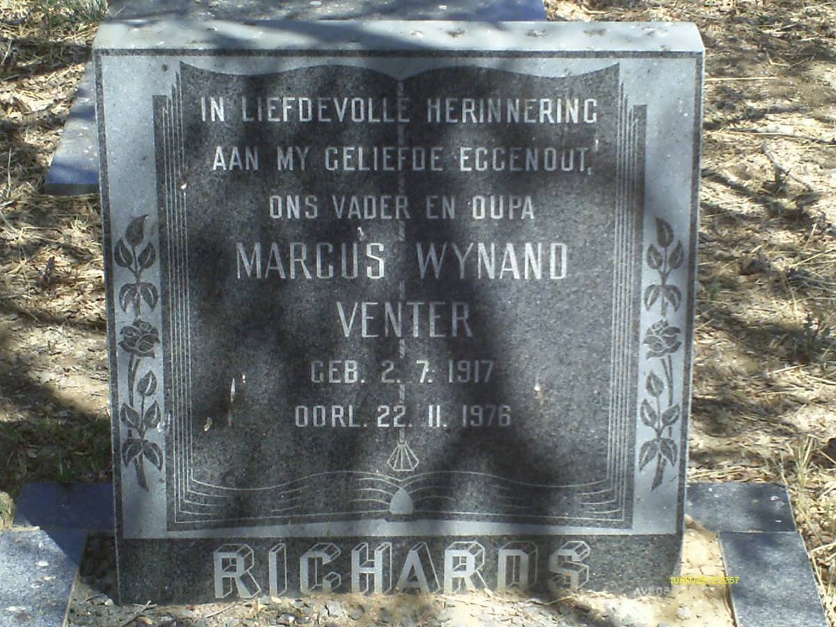 RICHARDS Marcus Wynand Venter 1917-1976