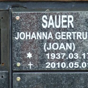 SAUER Johanna Gertruida 1937-2010