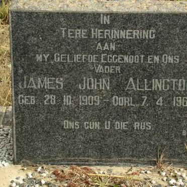 ALLINGTON James John 1909-1962