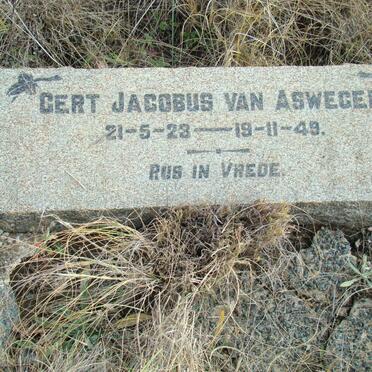 ASWEGEN Gert Jacobus, van 1923-1949