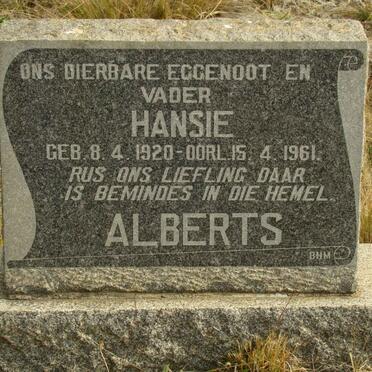 ALBERTS Hansie 1920-1961