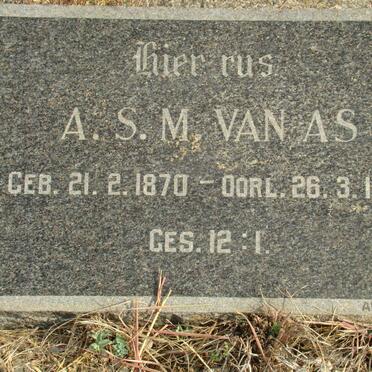AS A.S.M., van 1870-1963