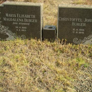 BURGER Christoffel Johannes 1889-1970 &amp; Maria Elizabeth Magdalena STANDER 1889-1970
