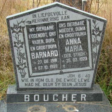 BOUCHER Barnard 1918-1998 &amp; Anna Maria STROH 1923-