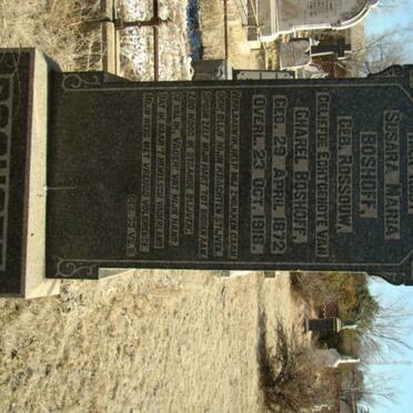 BOSHOFF Susara Maria nee ROSSOUW 1872-1918