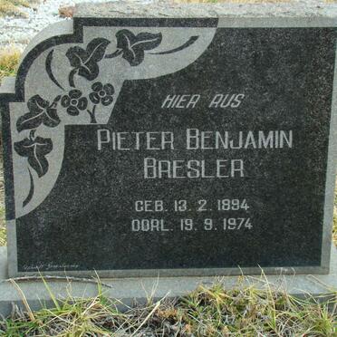 BRESLER Pieter Benjamin 1894-1974