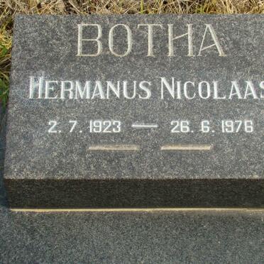 BOTHA Hermanus Nicolaas 1923-1976