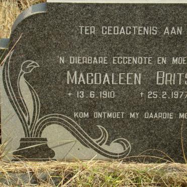 BRITS Magdaleen 1910-1977