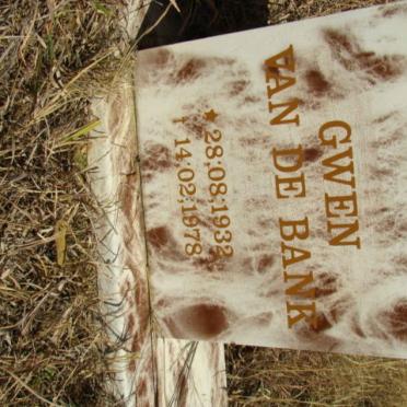 BANK Gwen, van de 1932-1978