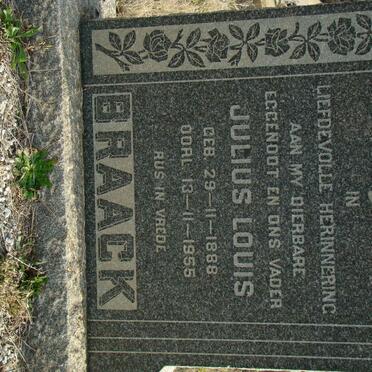 BRAACK Julius Louis 1888-1955