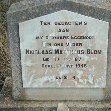 BLOM Nicolaas Mattheus 1877-1948