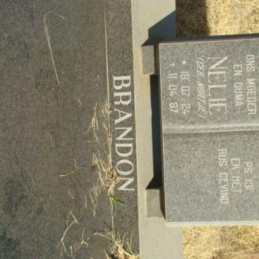 BRANDON Nelie nee NORTJE 1924-1987