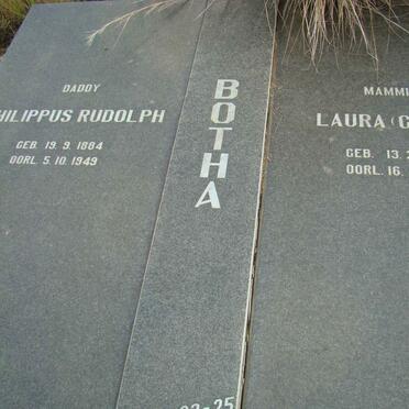 BOTHA Philippus Rudolph 1884-1949 &amp; Laura GREEN 1886-1977
