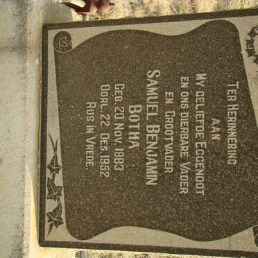 BOTHA Samuel Benjamin 1883-1952