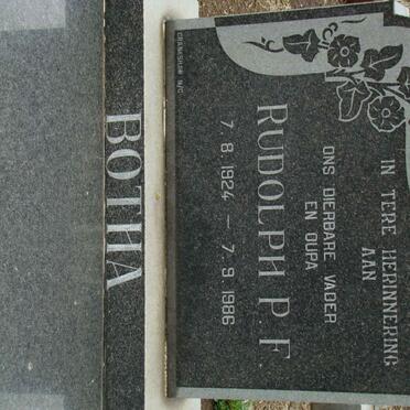 BOTHA Rudolph P.F. 1924-1986