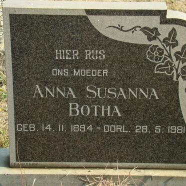 BOTHA Anna Susanna 1894-1981