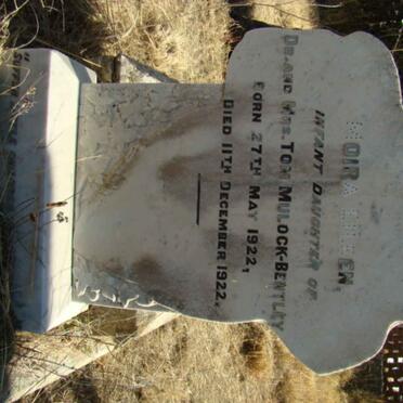 BENTLEY Moira Eileen, Mulock 1922-1922