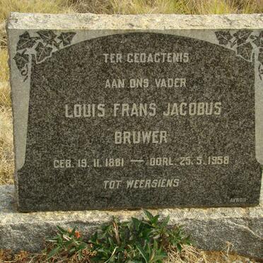 BRUWER Louis Frans Jacobus 1881-1958