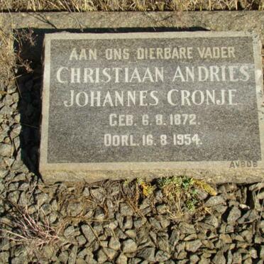 CRONJE Christiaan Andries Johannes 1872-1954