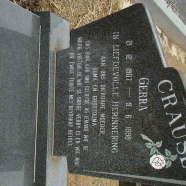 CRAUSE Gerra 1907-1998