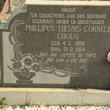 CROUS Phillipus Theunis Cornelis 1888-1964