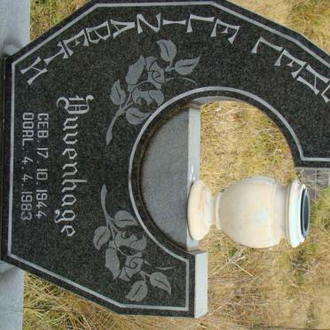 DUVENHAGE Rachel Elizabeth 1944-1983