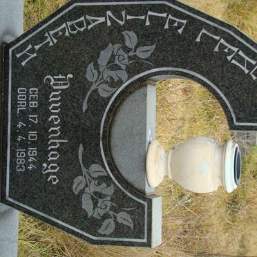 DUVENHAGE Rachel Elizabeth 1944-1983