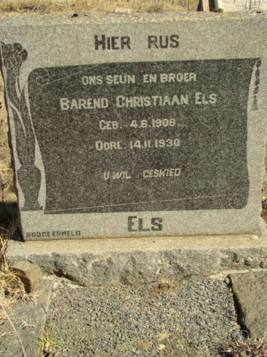 ELS Barend Christiaan 1906-1930