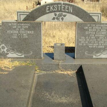 EKSTEEN Hendrik Oostewald 1907-1966 &amp; Sophia Elizabeth ODENDAAL 1905-1972