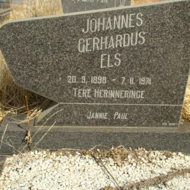 ELS Johannes Gerhardus 1898-1974
