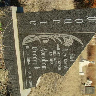 FOURIE Abraham Frederik 1904-1986