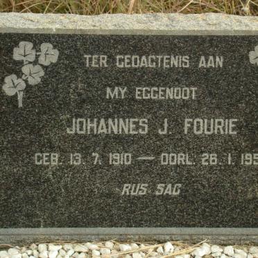 FOURIE Johannes J. 1910-1959