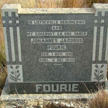 FOURIE Johannes Jacobus 1881-1946