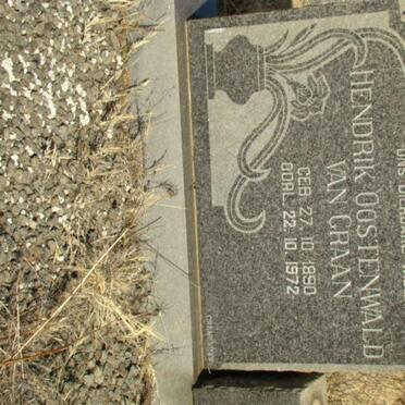 GRAAN Hendrik Oostenwald, van 1890-1972