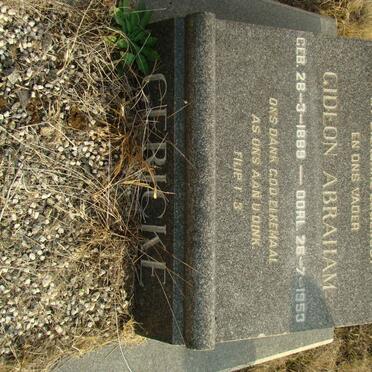 GERICKE Gideon Abraham 1889-1953