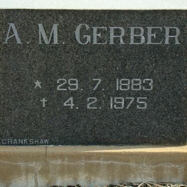 GERBER A.M. 1883-1975