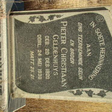 GELDENHUYS Pieter Christiaan 1920-1938